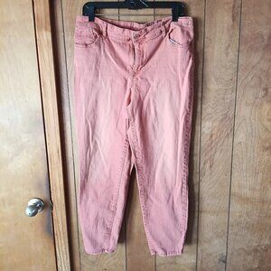 Gloria Vanderbilt All Around Slimming Jeans Womens Size 16 Pink Stretch Denim